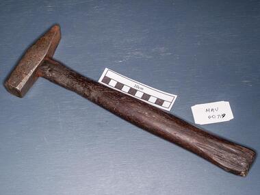 Tools, wooden hammer with steel head, c1900