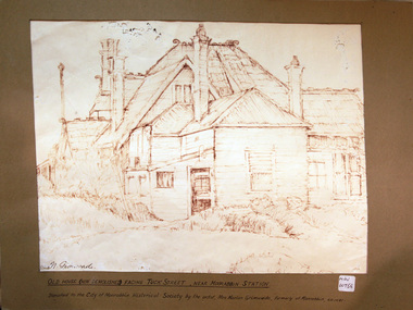 Drawing, old house Tuck St  Moorabbin c1950, c1950