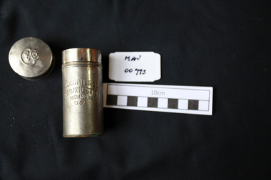 Personal Effects,  tin cylinder for shaving stick 'Colgate', c1940