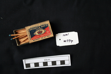 Manufactured objects, safety matches Bryant & May Ltd, 20thC