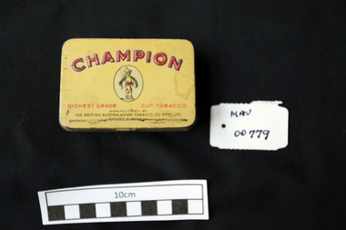 Containers, tin, Tobacco ‘Champion’, c1940
