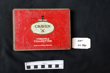 Containers, tin, Cigarettes ‘Craven A’, mid 20thC