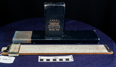 Tools, Trigonomertrical  sliding scale rule in box, c1940