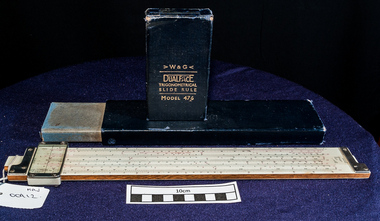Tools, Trigonomertrical  sliding scale rule in box, c1940