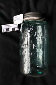 Manufactured Glass, jar  'Mason's', c1900