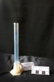Manufactured glass, graduated cylinder 10ml, c1948 - 1991