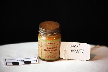 Manufactured Glass, 'Thars' ointment, mid 20th C