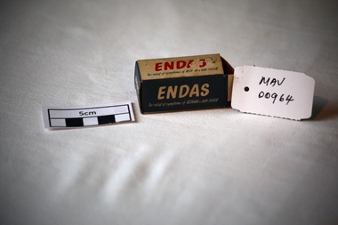 Containers, cardboard box 'ENDAS', mid 20th C