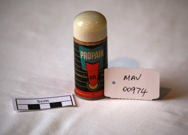 Containers, cardboard 'Propain' tablets, mid 20thC