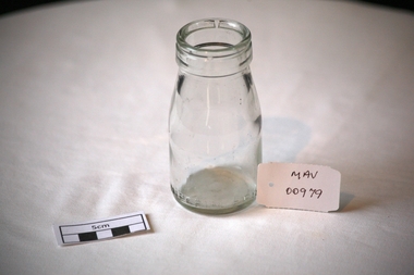 Manufactured Glass,  bottle cream 1/4 pint, 20thC