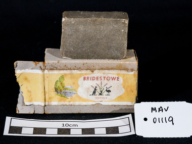 Tools, whetstone , 'Bridestowe' with box, 20thC