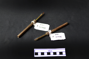 Craftwork, wax pens  brass, c1900