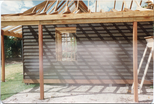 Reconstruction of Box Cottage in Joyce Park February 1984 (3 of 3)