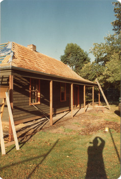 Reconstruction of Box Cottage in Joyce Park February 1984 (2 of 3)