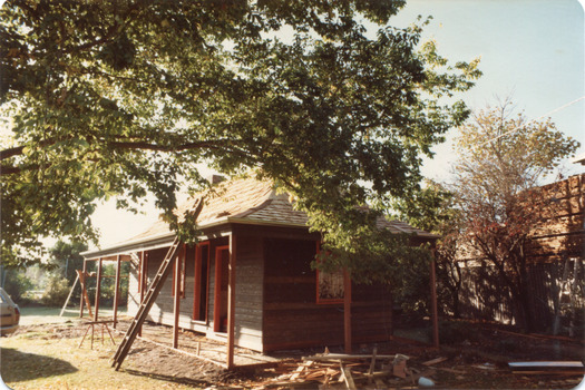 Box Cottage reconstruction - work on shingle roof (2 of 3)