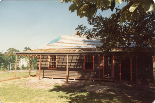Box Cottage reconstruction - work on shingle roof (3 of 3)