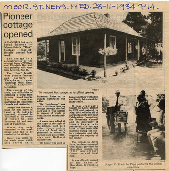 News Article : Moorabbin Standard Wednesday 28/11/1984 - page 14
