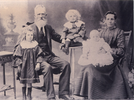 Francis Box  and his wife Eliza, with grandchildren Dorothy, Francis and Baby George (children of their son William Henry & Emily Jane (nee McCurry) (2 of 3)