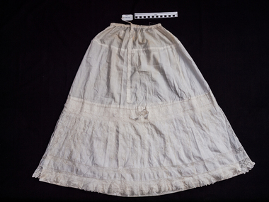 Clothing, lady's fine lawn half petticoat