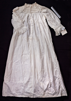 A lady's white cotton full length nightgown