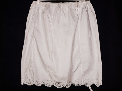 Clothing, lady's 1/2 slip cotton cutwork