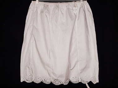 Clothing, lady's 1/2 slip cotton cutwork