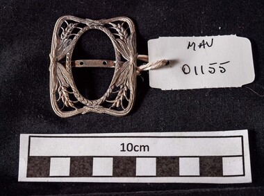 Manufactured Objects, 2 x oval metal buckles, c1900