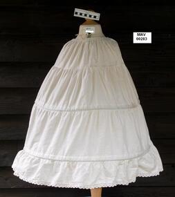 Clothing, lady's 1/2 petticoat hooped