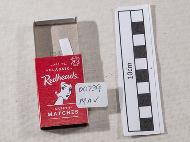 Manufactured Objects, safety matches  'Redheads' 2015, c2015