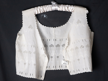 Clothing, white cotton lace blouse, c1960