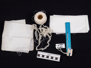 Craftwork, crochet silk and hooks, c1960