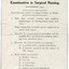 Examination in Surgical Nursing November 1925