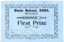First prize Certificate from State School Bentleigh, 2083 - 1912.