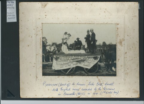 Folio 6 34 MAV 00574 Edith Cavell tableau, Chelt. Parade 1916