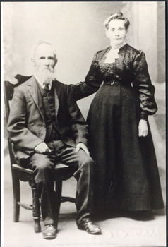 Francis Box 1836 -1912 and Eliza Jane Box (nee Thompson) 1852-1922 c1900
