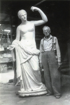 August Rietmann and sculpture (2 of 2)