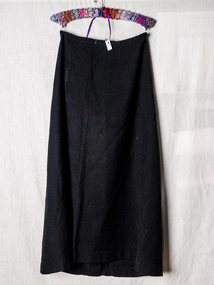 Clothing, Lady's black long woollen skirt, c1910