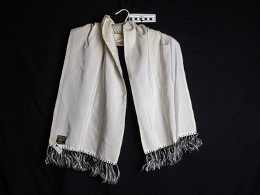 Clothing,Man's White 'Silk' Dress Scarf, c1960