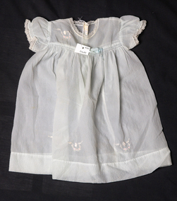 Clothing, Baby Nylon pale blue dress size 1, 1962