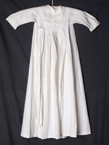 Clothing,   Baby's long white calico Christening gown c1900, c1900