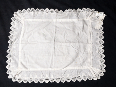 Haberdashery,  Baby's cotton and lace pillow case c1910, c1910
