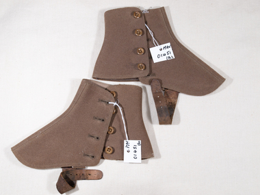 Footwear,  Spats, wool, 20thC