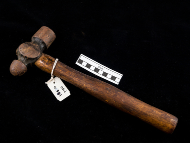 Tool - Hammer, Ball & Peen , metal  wood c1900, c1900