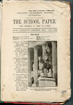School Paper, Grades V and VI,  October 1918