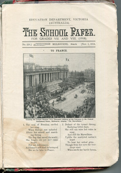 School Paper, Grades V and VI,  November 1918