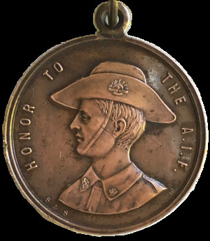 Anzac Day Medal c. 1918 reverse side