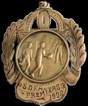 S.D.F.A. Premiers 1908 Medal won by Ellindale 