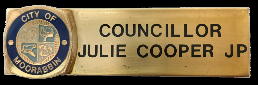 Name Badge for Councillor Julie Cooper