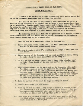Instruction for Construction of Earth, Loam and Sand Tennis - Courts with Colasmix - Page 1