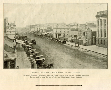 Swanston Street, Melbourne, in the Sixties (1860) - Image from the booklet Page 3